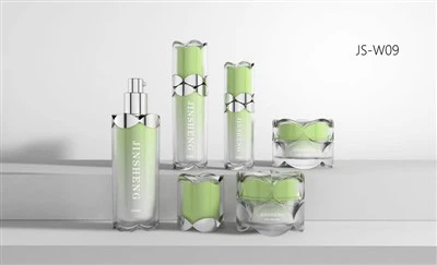 Pyöreä lasikosmeettinen purkki